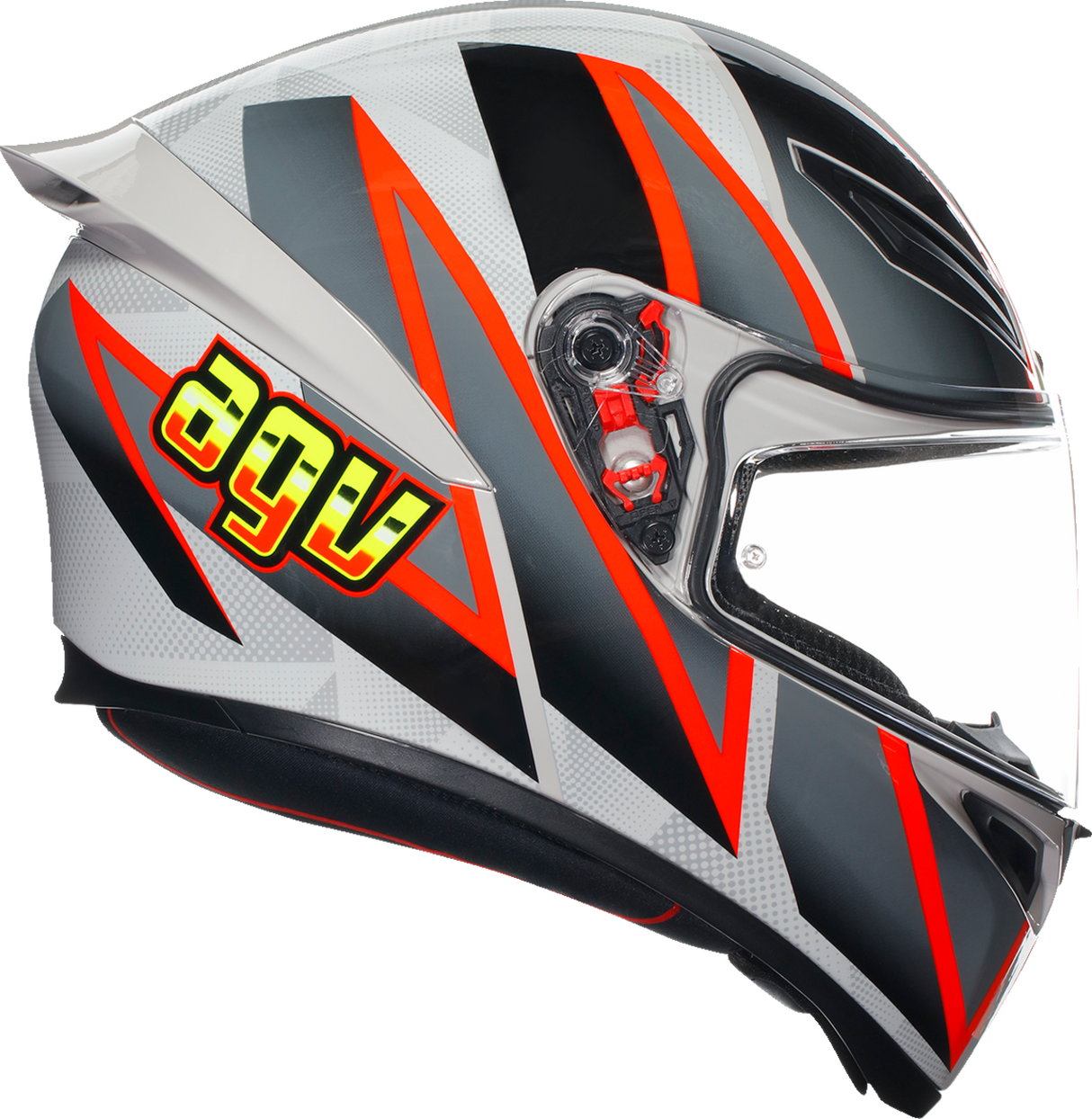 Casco de moto AGV K1 S - Blipper - Gris/Rojo - Pequeño 2118394003030S