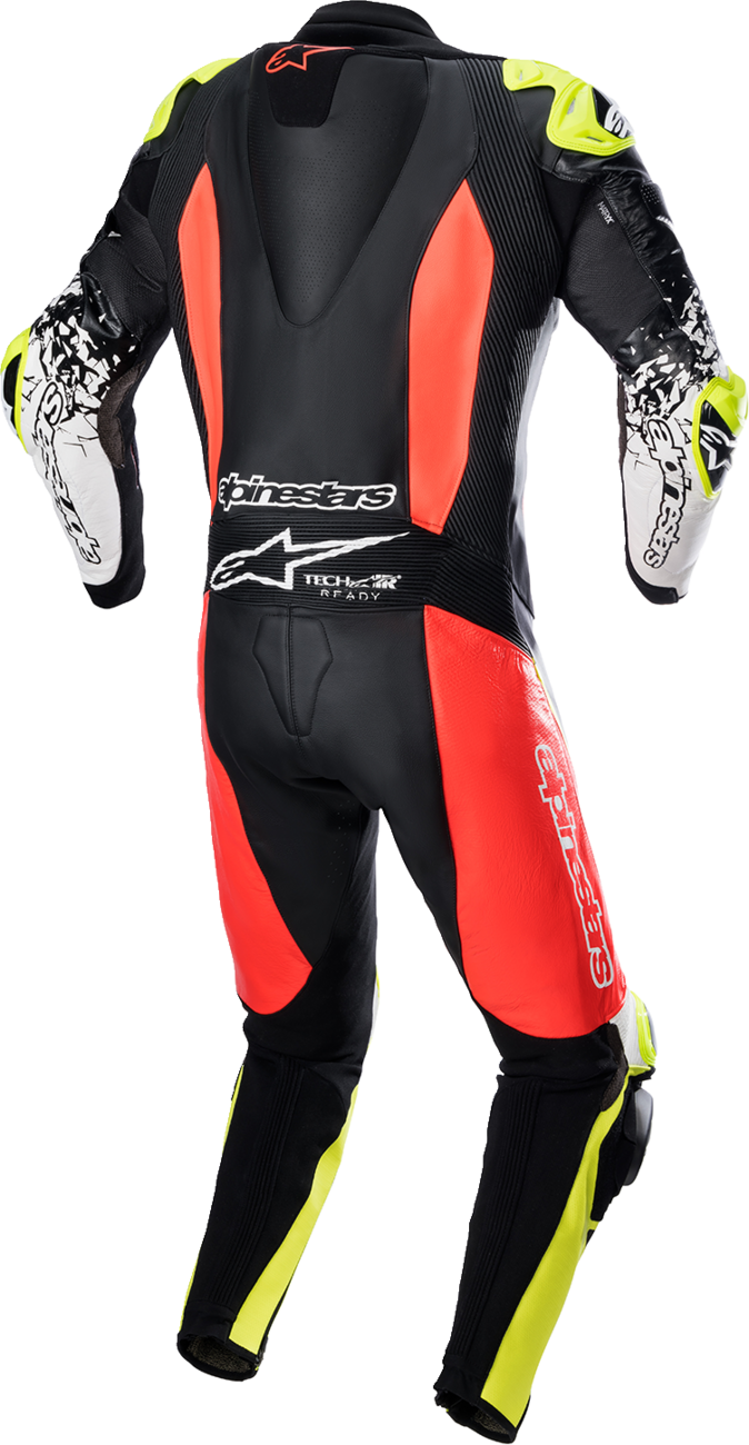 Traje técnico ALPINESTARS GP v4 - Negro/Rojo fluorescente/Amarillo fluorescente - Talla 44 de EE. UU. / 54 de UE 3156822-1355-54