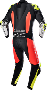Traje técnico ALPINESTARS GP v4 - Negro/Rojo fluorescente/Amarillo fluorescente - Talla 44 de EE. UU. / 54 de UE 3156822-1355-54