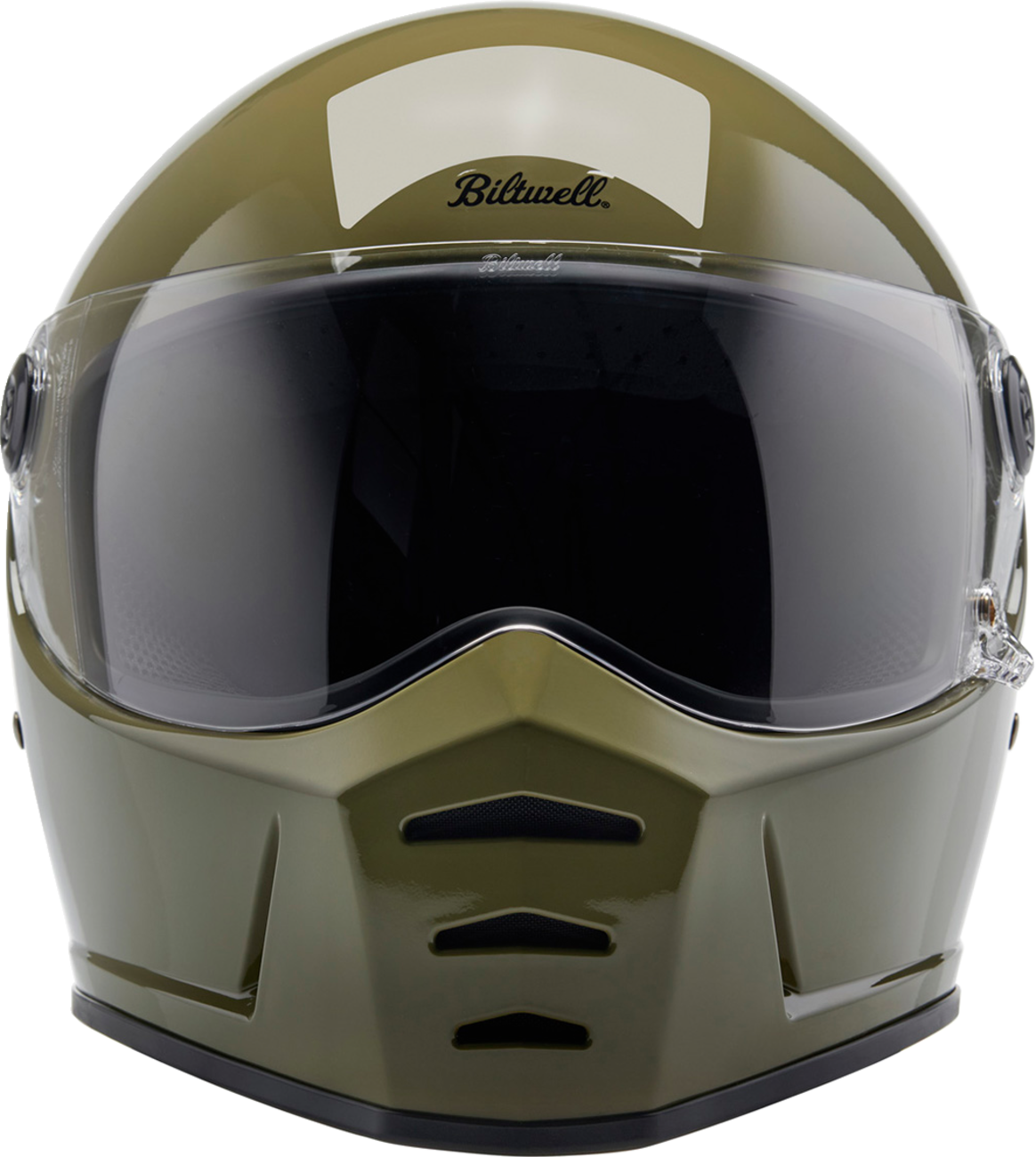 Casco BILTWELL Lane Splitter - Verde oliva brillante - Pequeño 1004-154-502 