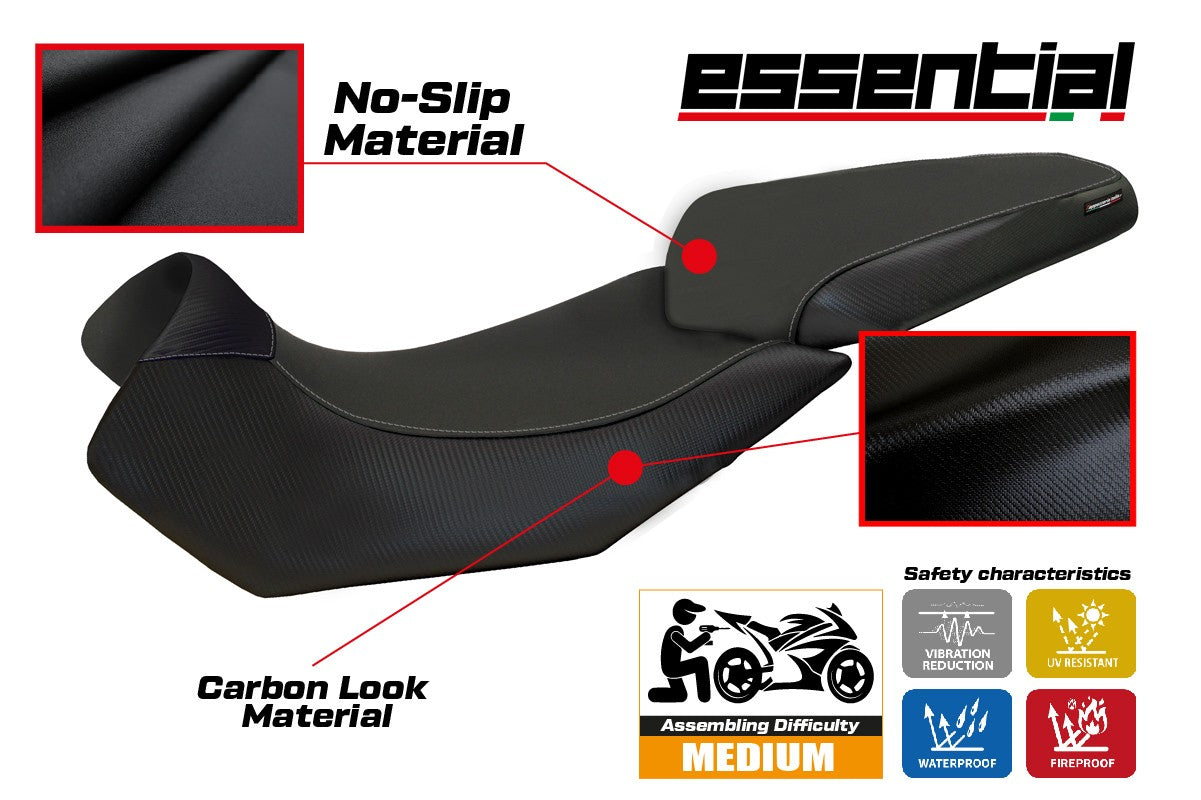 Aprilia Caponord 1200 2013-2017 Seat Cover TPZ Italia Essential Black