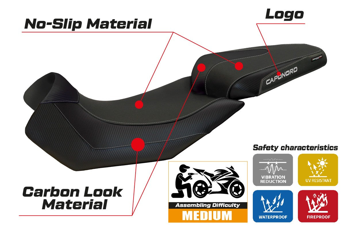 Aprilia Caponord 1200 2013-2017 Seat Cover TPZ Italia Black