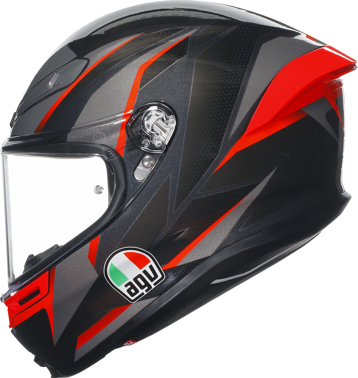 agv k6 helm AGV K6 S Motorcycle Helmet - Slashcut - Black/Gray/Red