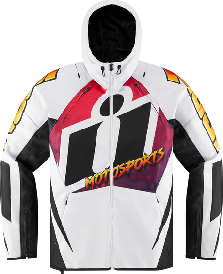 ICON Airform Quarterflash Jacket - White/Black/Red - 3XL 2820-5961