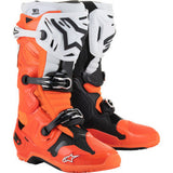 Botas de enduro ALPINESTARS Tech 10 - Naranja fluorescente/Negro/Blanco - Talla 12 de EE. UU. 2010025-4512-12 