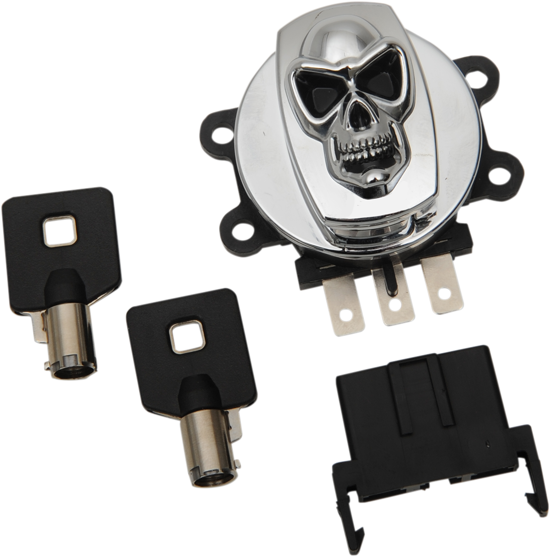 Interruptor de encendido DRAG SPECIALTIES - Calavera - Cromado 21-0209SKD