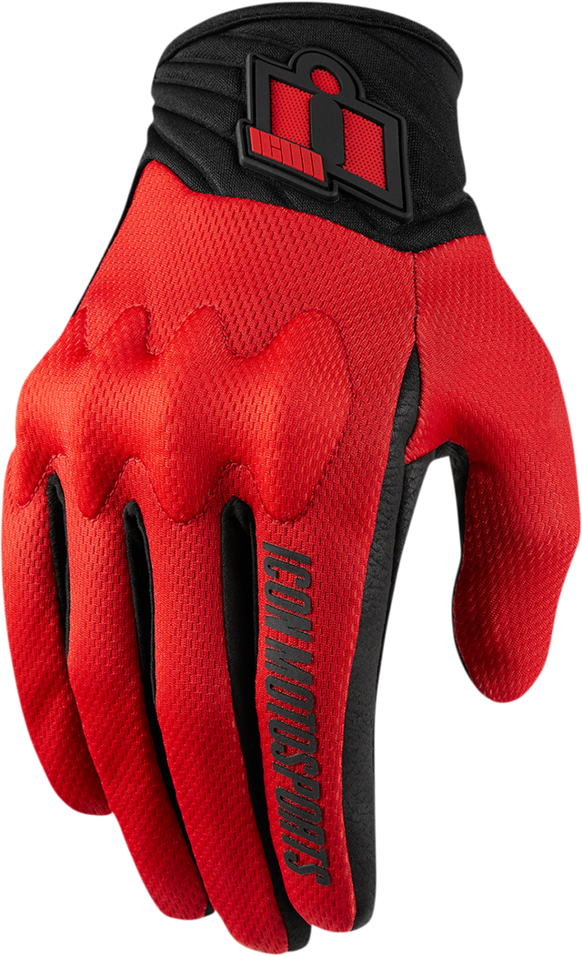 ICON Anthem 2 CE™ Gloves - Red - Large 3301-3685