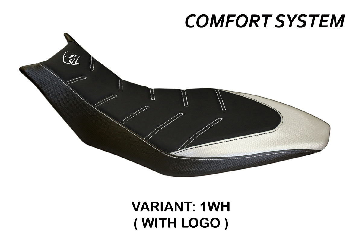 Funda Asiento Aprilia Dorsoduro 750 900 1200 2010-2020 Tappezzeria Italia TPZ Comfort en Blanco