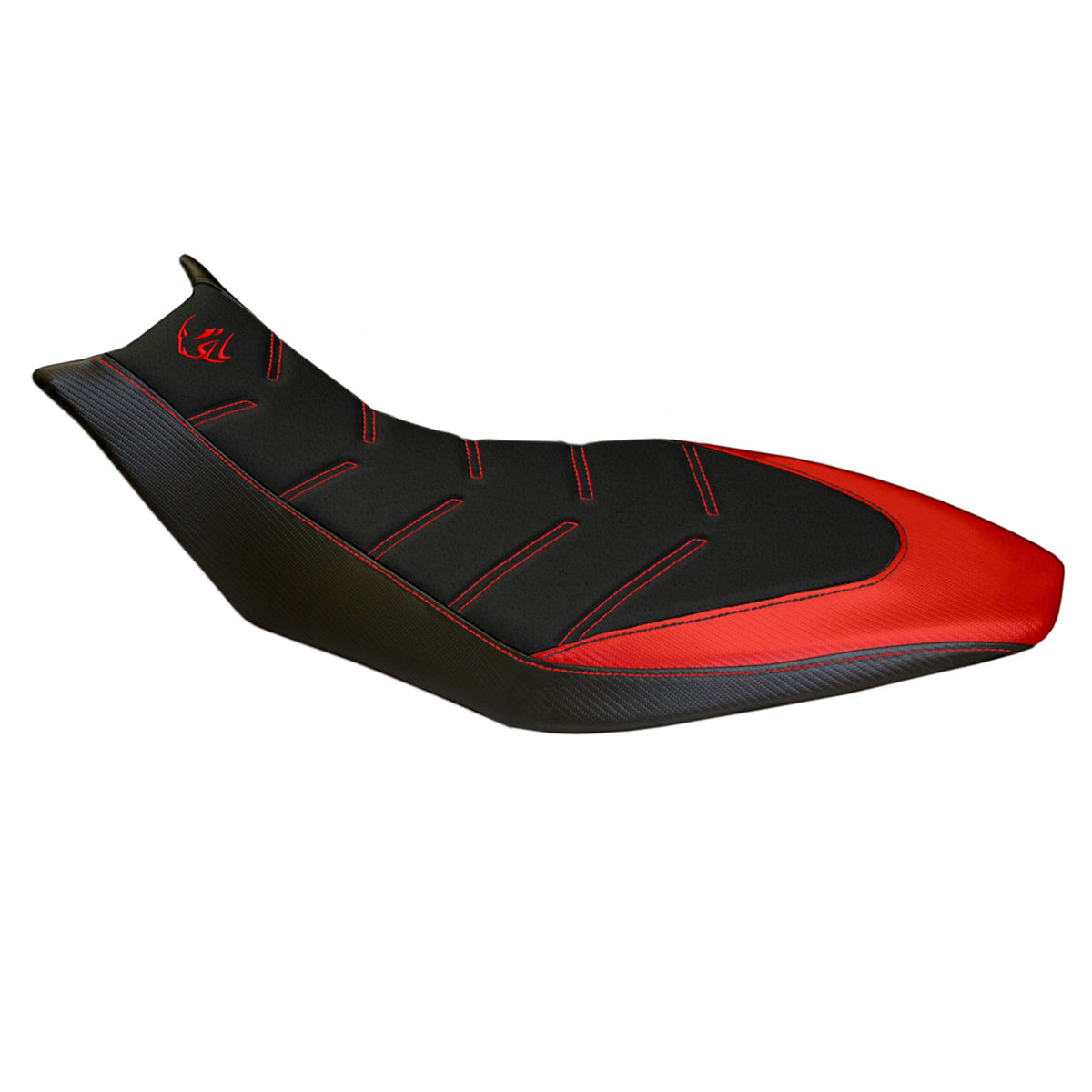 Funda Asiento Aprilia Dorsoduro 750 900 1200 2010-2020 Tappezzeria Italia TPZ Ultragrip en Rojo