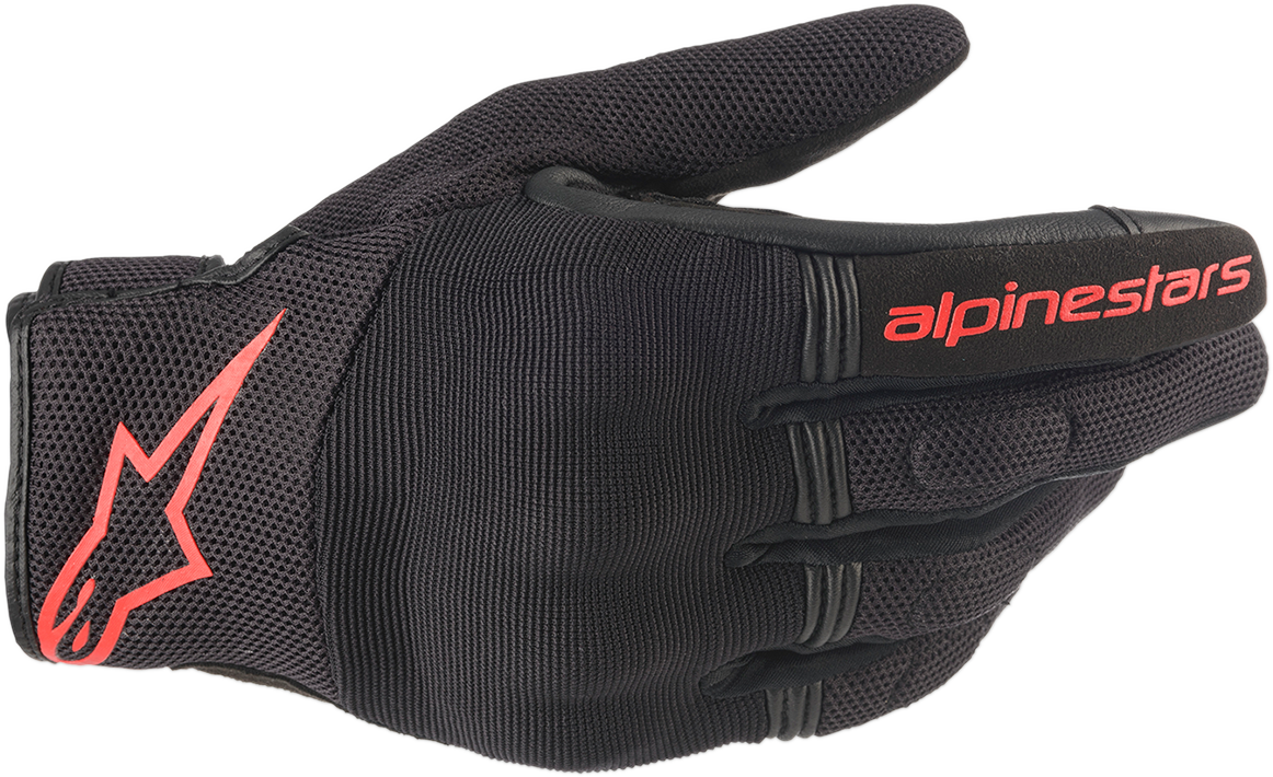 Guantes ALPINESTARS Copper - Negro/Rojo Fluo - Talla Grande 3568420-1030-L
