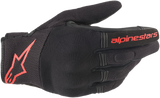 Guantes ALPINESTARS Copper - Negro/Rojo Fluo - Pequeños 3568420-1030-S