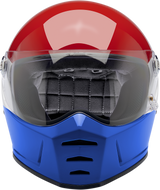Casco BILTWELL Lane Splitter - Rojo podio brillante/blanco/azul - Mediano 1004-549-103