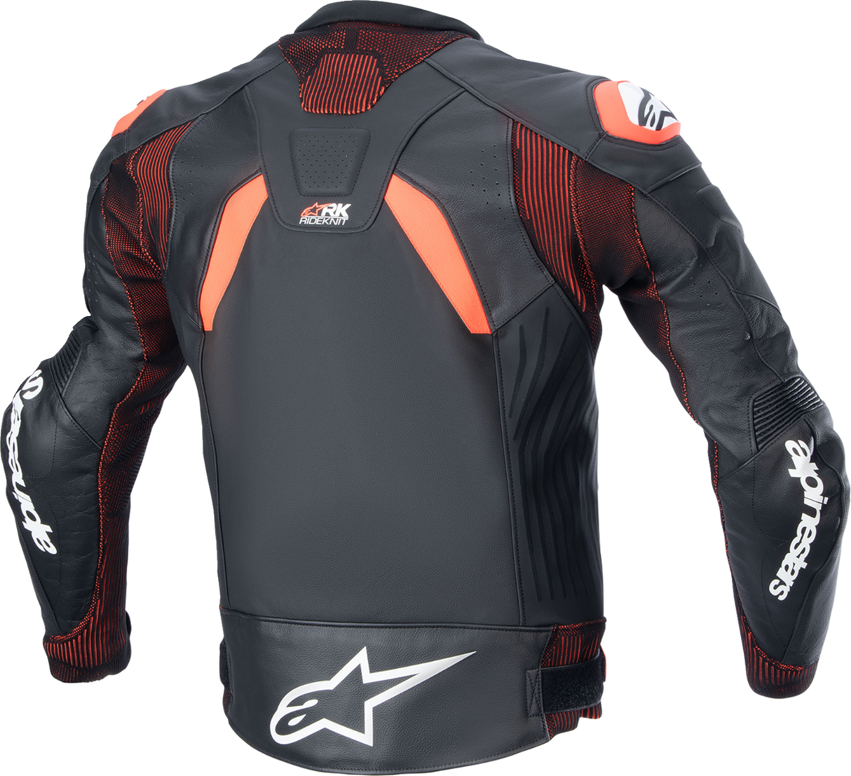 Chaqueta de cuero ALPINESTARS GP Plus R v4 Rideknit® - Negro/Rojo Fluo/Blanco - 56 3100324-1321-56