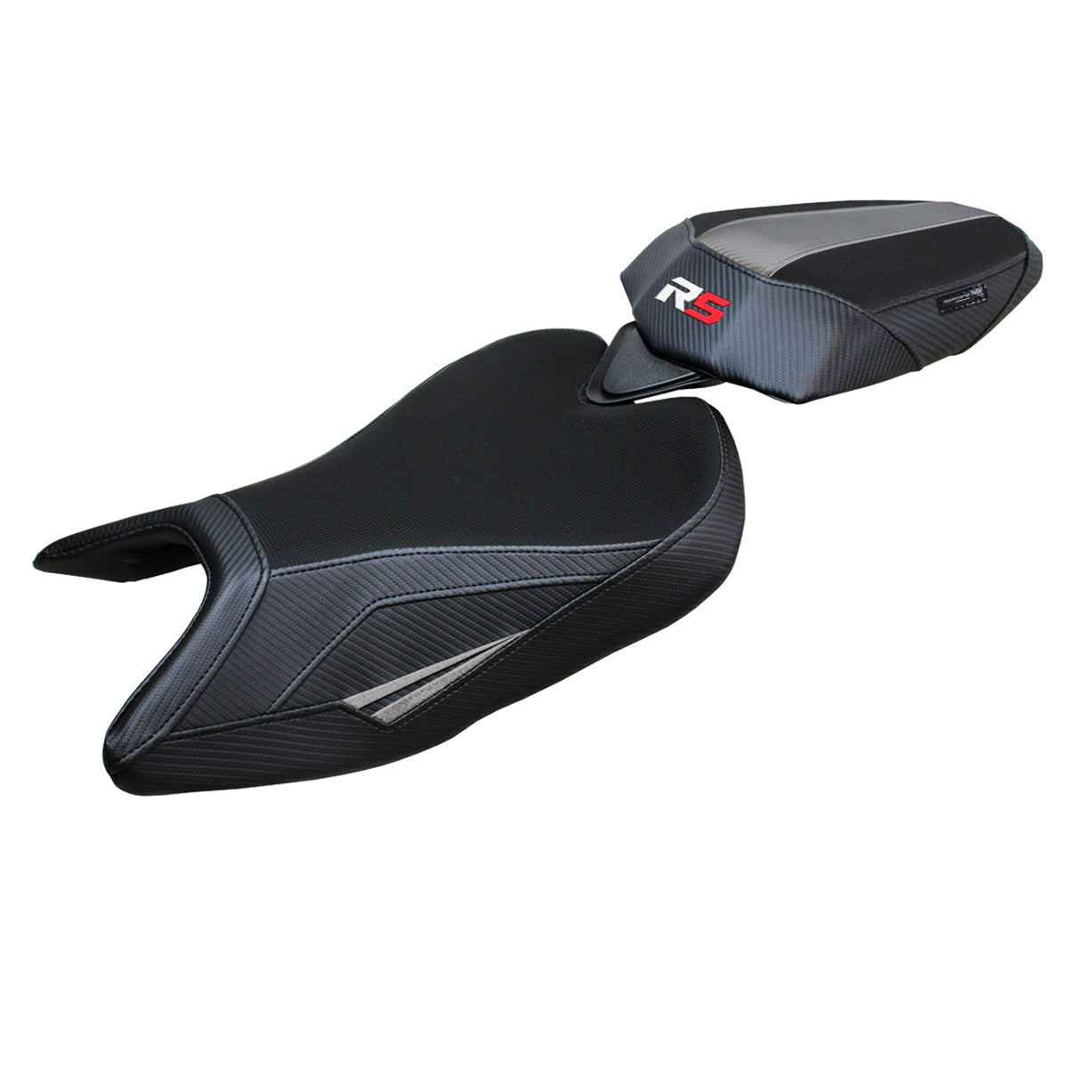 Funda de asiento Aprilia RS 457 2023-2025 Tappezzeria Italia TPZ en gris y negro