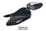 Funda de asiento Aprilia RS 457 2023-2025 Tappezzeria Italia TPZ en blanco y negro