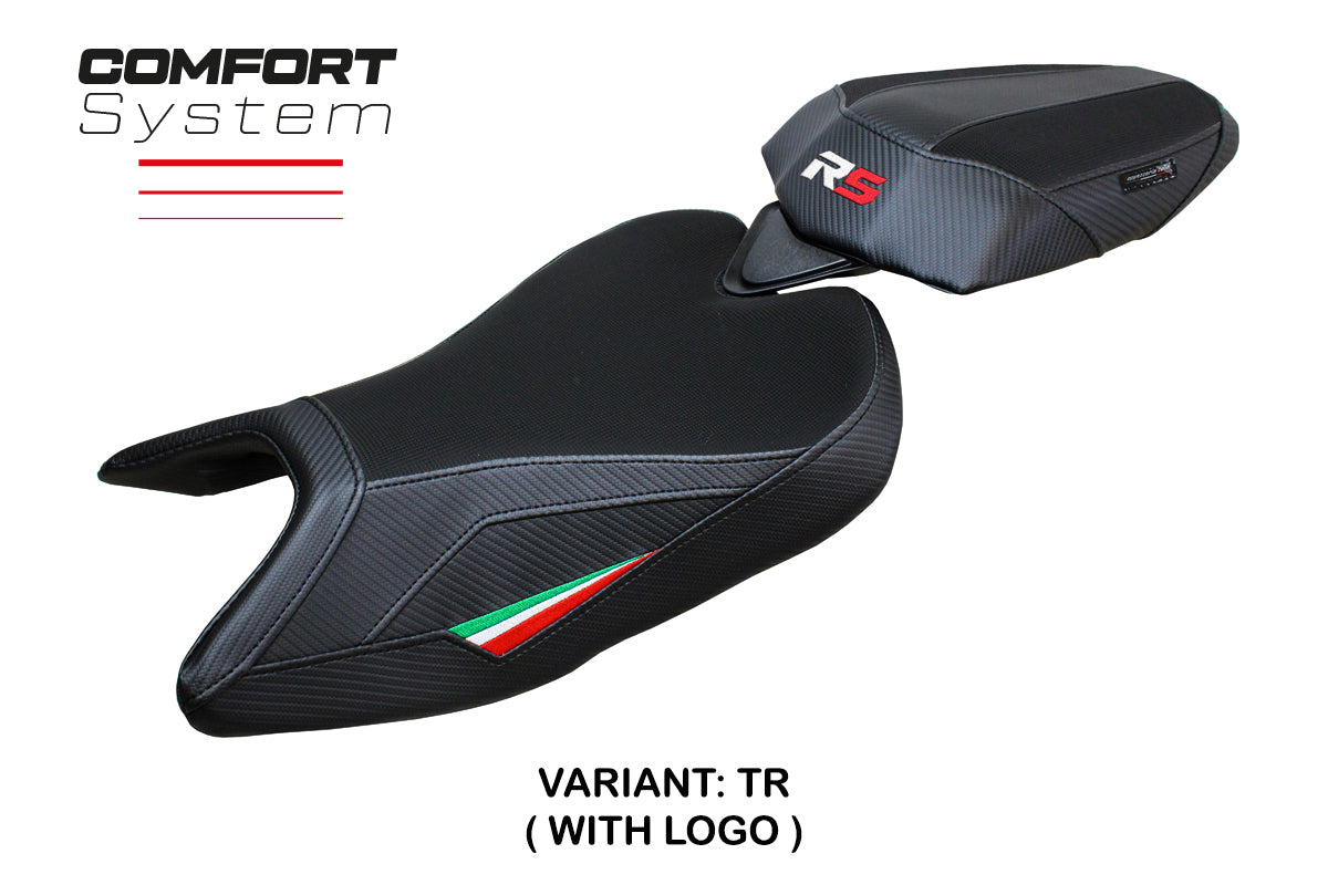 Aprilia RS 457 2023-2025 Seat Cover Tappezzeria Italia TPZ Comfort in Italy Flag and Black
