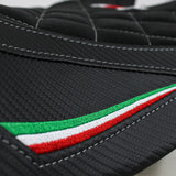 Aprilia Tuono 660 2021-2024 Seat Cover Tappezzeria Italia TPZ Velvet in Italy Flag Black