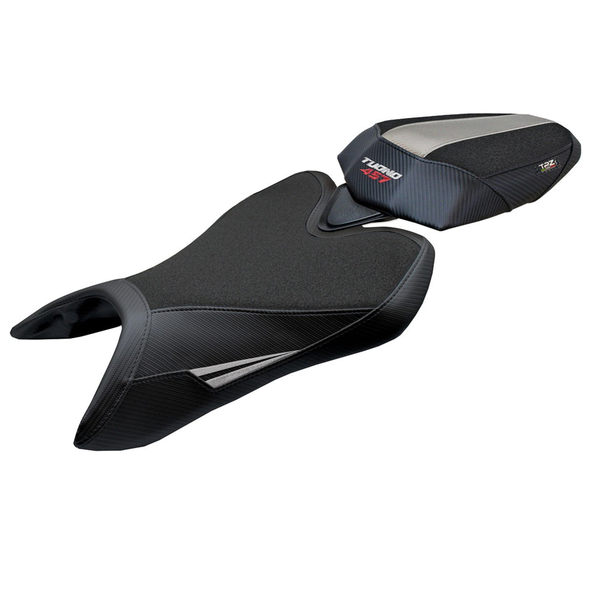 Aprilia Tuono 457 2025-2026 Seat Cover TPZ Italia Ultragrip Silver Black