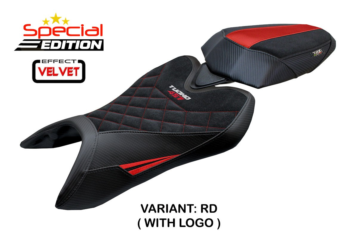 Aprilia Tuono 457 2025-2026 Seat Cover TPZ Italia Velvet Special Edition Red Black