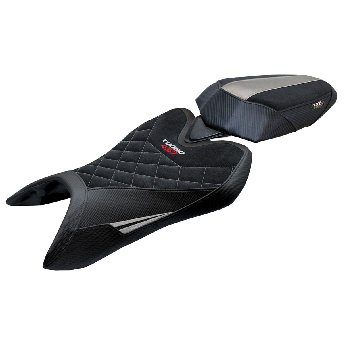 Aprilia Tuono 457 2025-2026 Seat Cover TPZ Italia Velvet Special Edition  Silver Blk