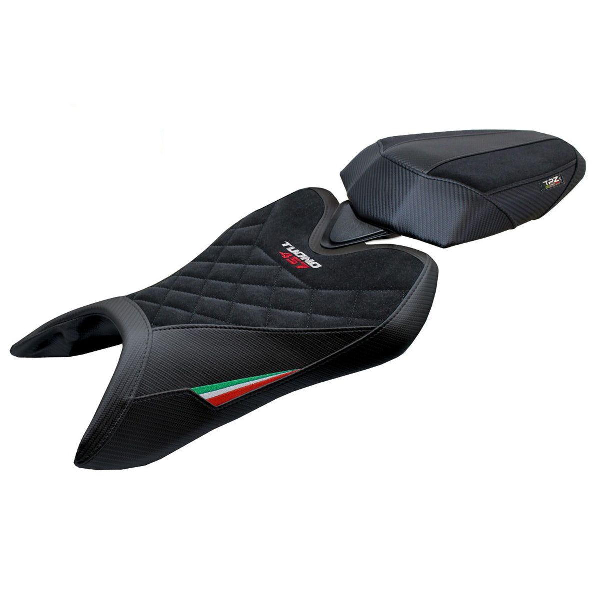 Aprilia Tuono 457 2025-2026 Seat Cover TPZ Italia Velvet Special Edition ItaFlag Blk