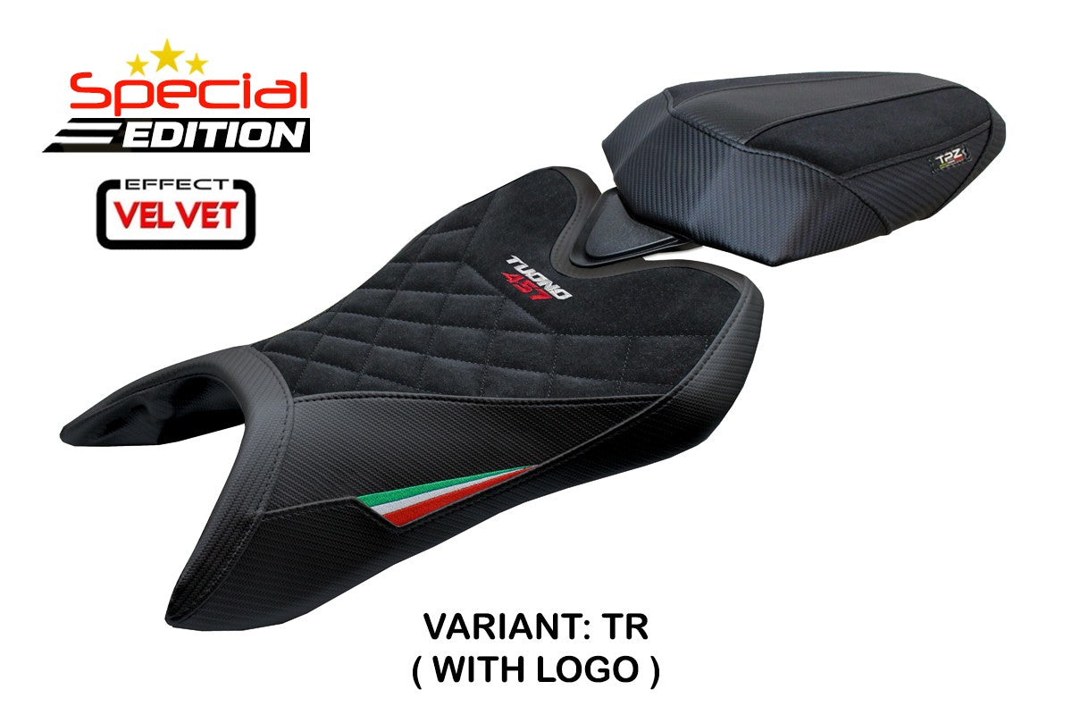 Aprilia Tuono 457 2025-2026 Seat Cover TPZ Italia Velvet Special Edition ItaFlag Blk
