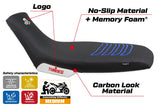 Aprilia Tuareg 660 2021-2026 Seat Cover TPZ Italia Comfort White Blue