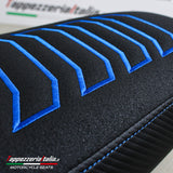 Funda de asiento Aprilia Tuareg 660 2021-2025 Tappezzeria Italia TPZ Comfort Ultragrip en azul y negro