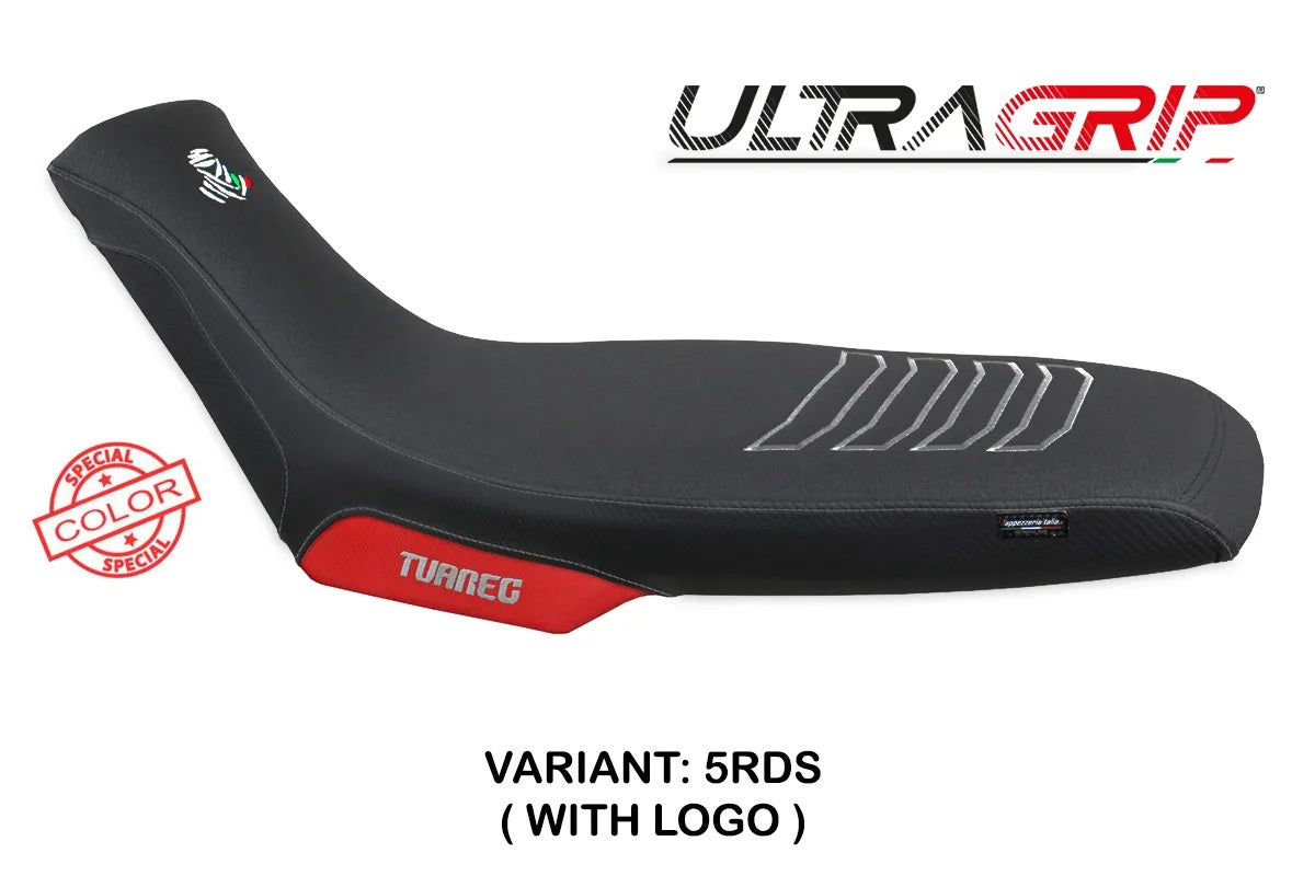 Aprilia Tuareg 660 2021-2026 Seat Cover TPZ Italia Ultragrip Red Silver