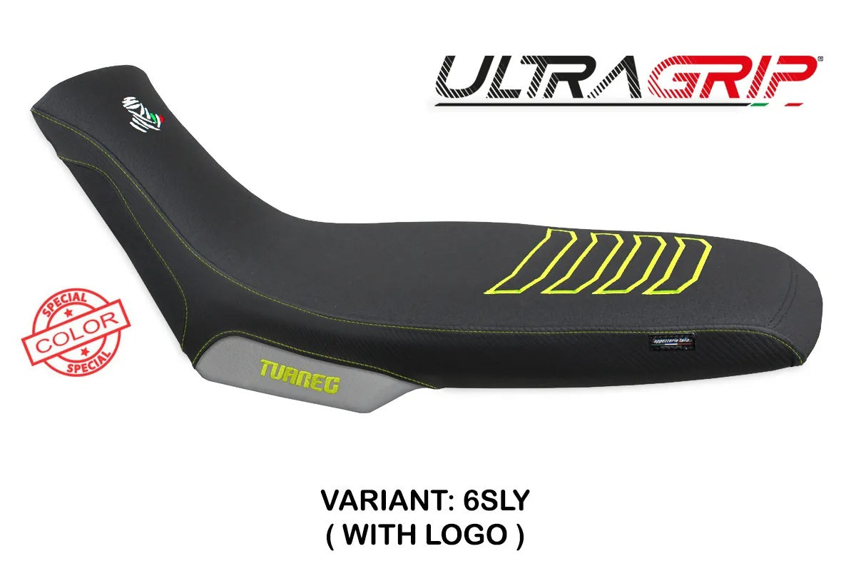 Aprilia Tuareg 660 2021-2026 Seat Cover TPZ Italia Ultragrip Silver Yellow