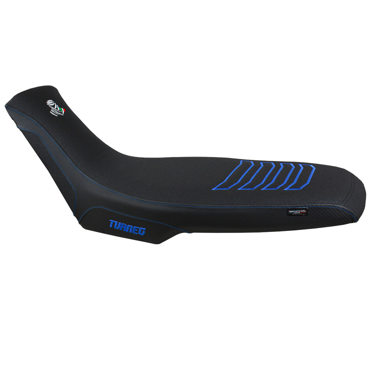 Funda de asiento Aprilia Tuareg 660 2021-2025 Tappezzeria Italia TPZ Ultragrip en azul y negro