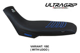 Funda de asiento Aprilia Tuareg 660 2021-2025 Tappezzeria Italia TPZ Ultragrip en azul y negro