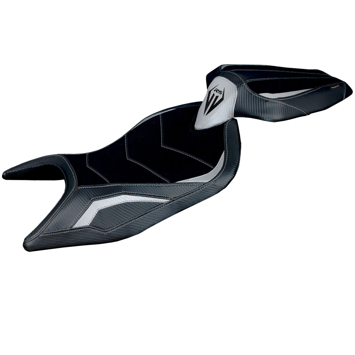 Aprilia RS 660 2021-2025 Seat Cover Tappezzeria Italia TPZ Ultragrip in Silver and Black