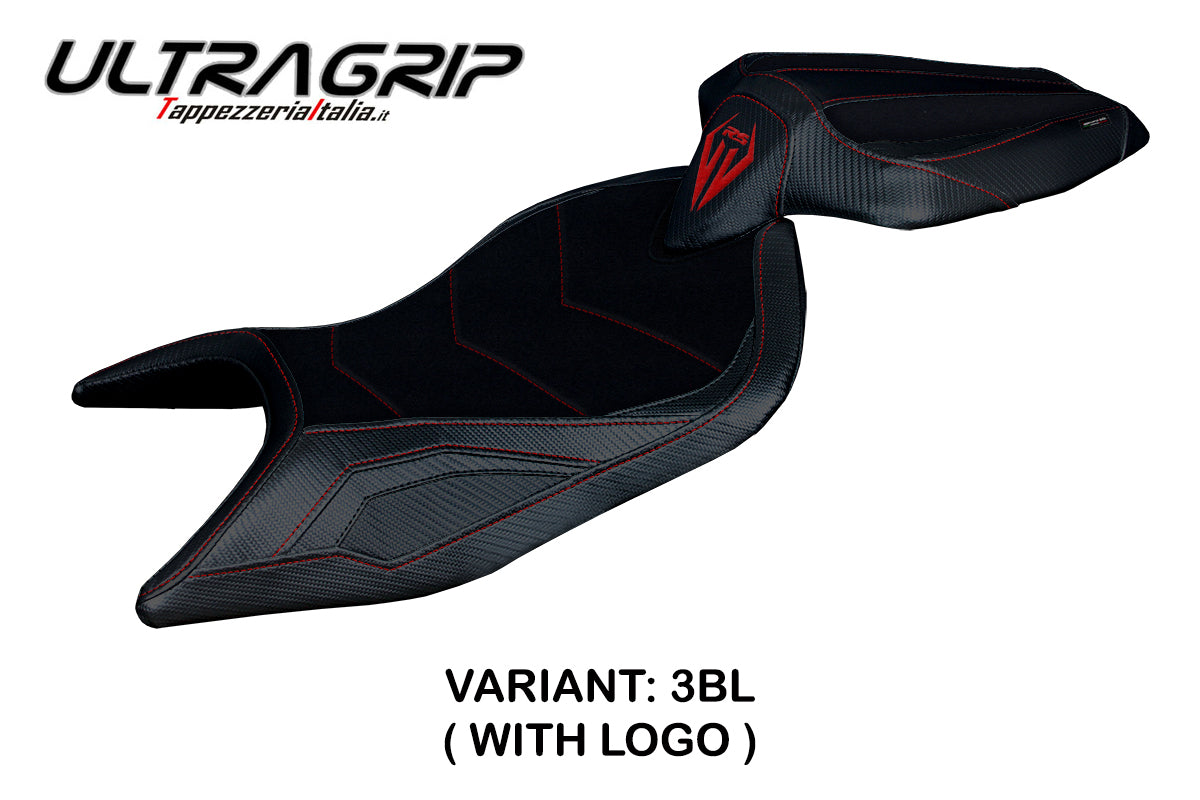 Funda de asiento Aprilia RS 660 2021-2025 Tappezzeria Italia TPZ Ultragrip en negro