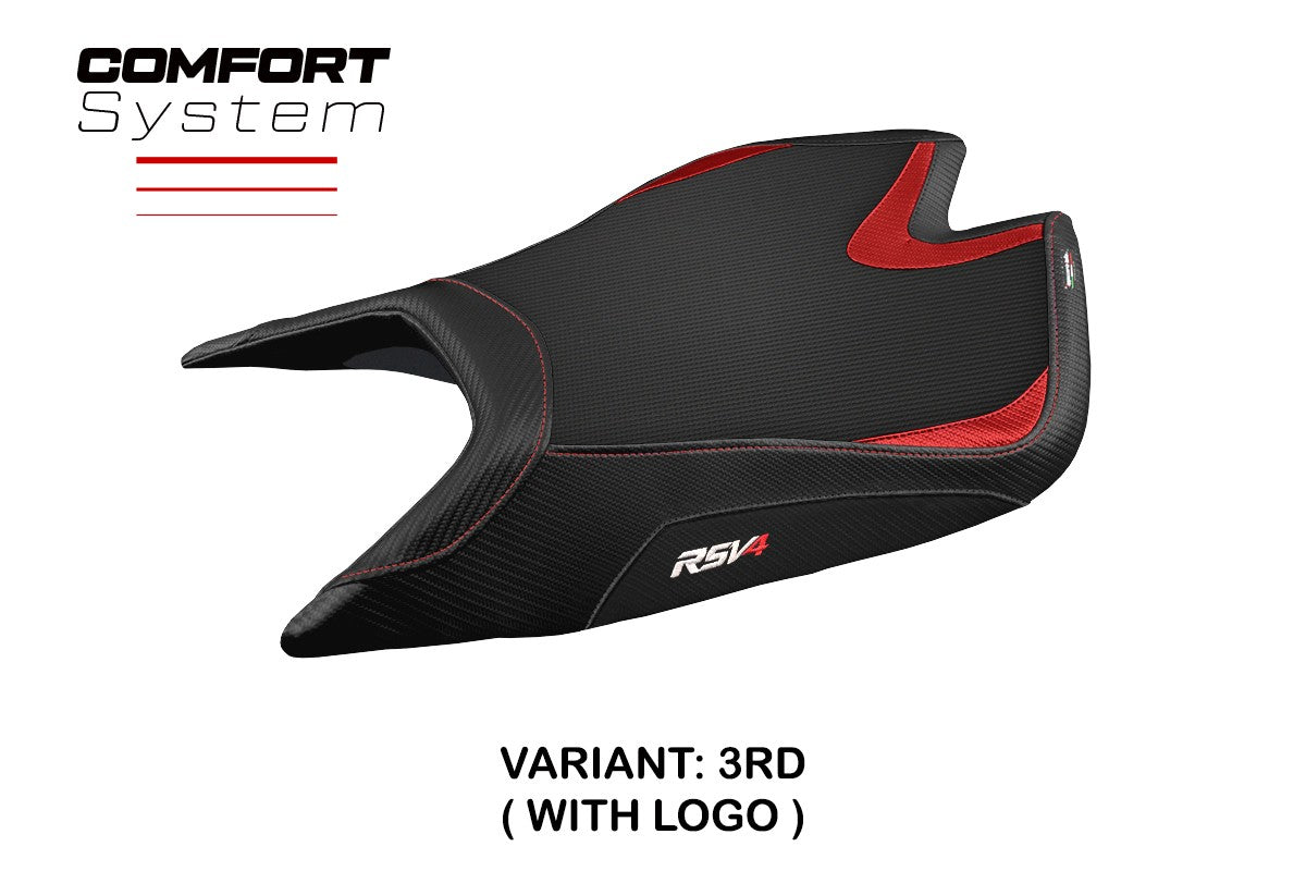 Aprilia RSV4 2021-2026 Seat Cover TPZ Italia Comfort Red Black