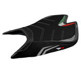 Aprilia RSV4 2021-2025 Seat Cover Tappezzeria Italia TPZ Ultragrip in Silver and Black