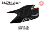 Aprilia RSV4 2021-2025 Seat Cover Tappezzeria Italia TPZ Ultragrip in Silver and Black