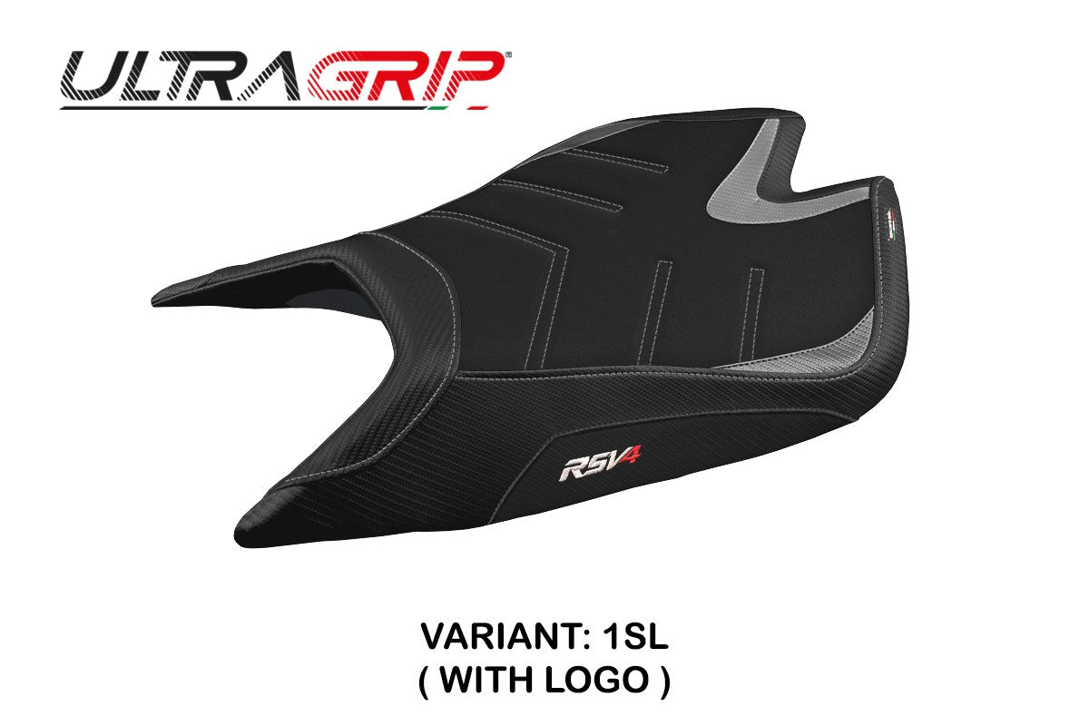 Aprilia RSV4 2021-2026 Seat Cover TPZ Italia Ultragrip Silver Blk