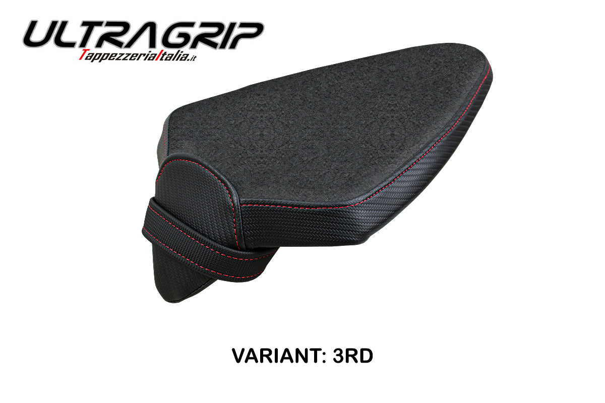Aprilia RSV4 2021-2026 Passenger Seat Cover Tappezzeria Italia TPZ Ultragrip in Red and Black