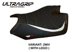 Aprilia RSV4 2009-2020 Seat Cover Tappezzeria Italia TPZ Ultragrip in White and Black