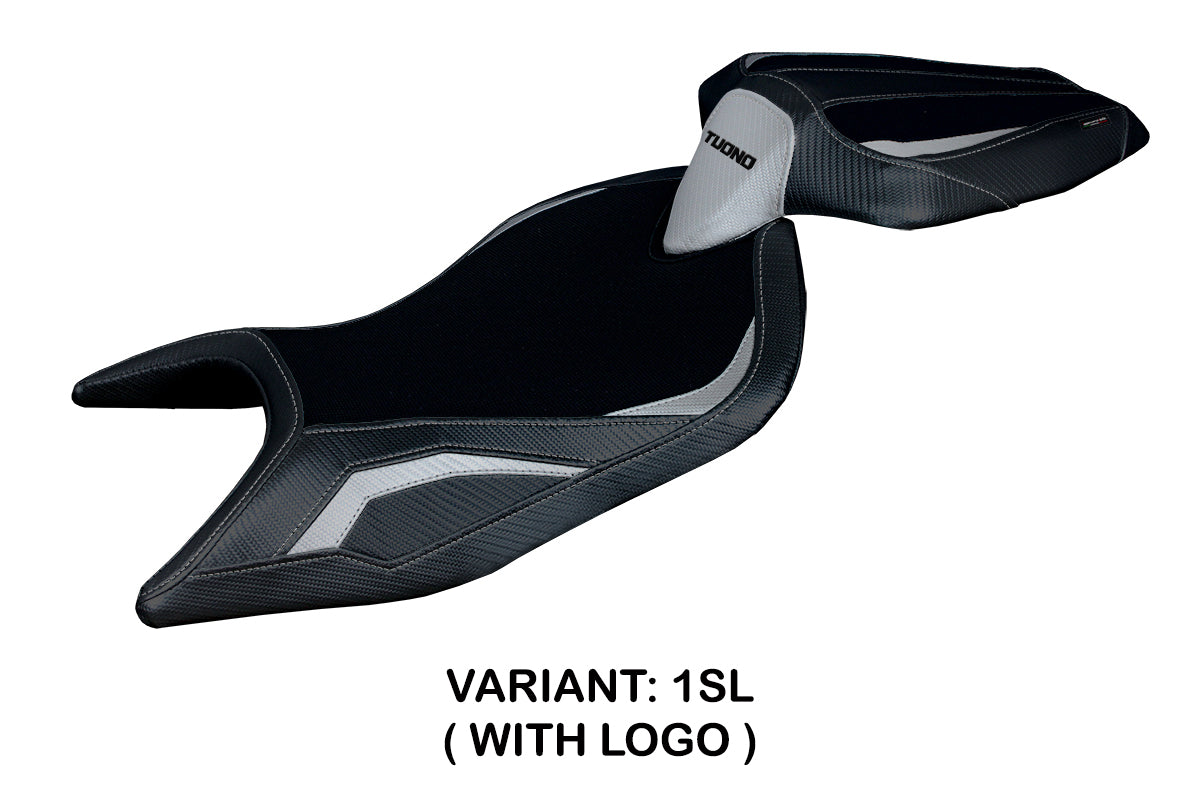 Funda Asiento Aprilia Tuono 660 2021-2024 Tappezzeria Italia TPZ en Plata y Negro