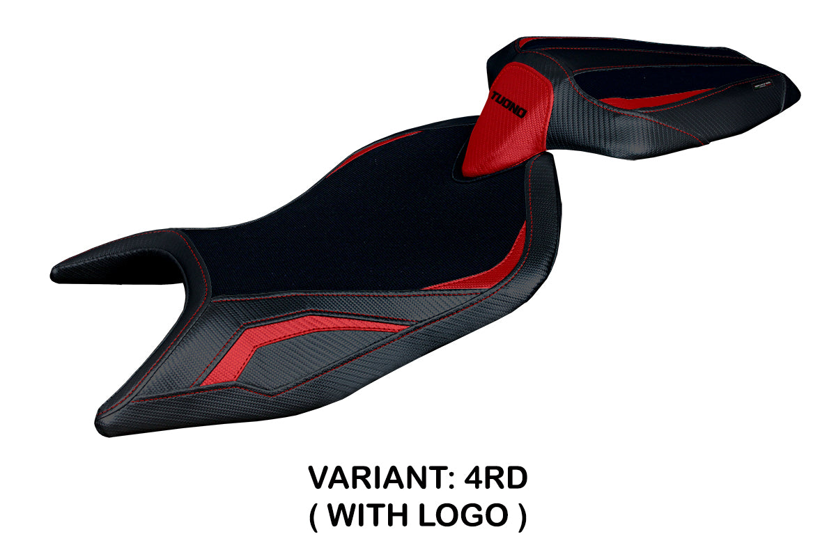 Aprilia Tuono 660 2021-2024 Seat Cover Tappezzeria Italia TPZ in Red and Black