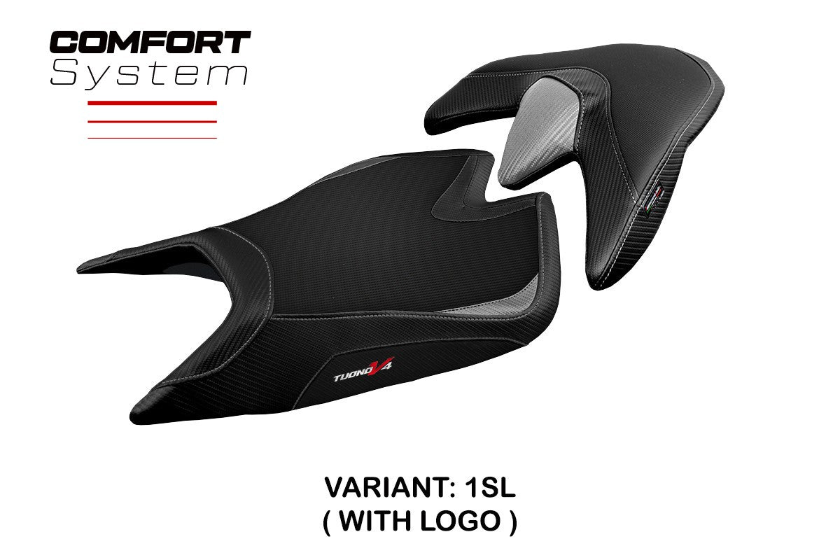 Aprilia Tuono V4 2021-2026 Seat Cover TPZ Italia Comfort Silver Black
