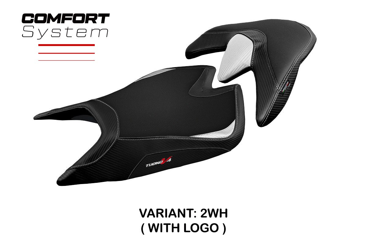 Aprilia Tuono V4 2021-2026 Seat Cover TPZ Italia Comfort White Black