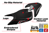 Funda de asiento Aprilia Tuono V4 2021-2025 Tappezzeria Italia TPZ en plata y negro