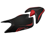 Funda de asiento Aprilia Tuono V4 2021-2025 Tappezzeria Italia TPZ en rojo y negro
