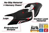 Funda de asiento Aprilia Tuono V4 2021-2025 Tappezzeria Italia TPZ Comfort en blanco y negro