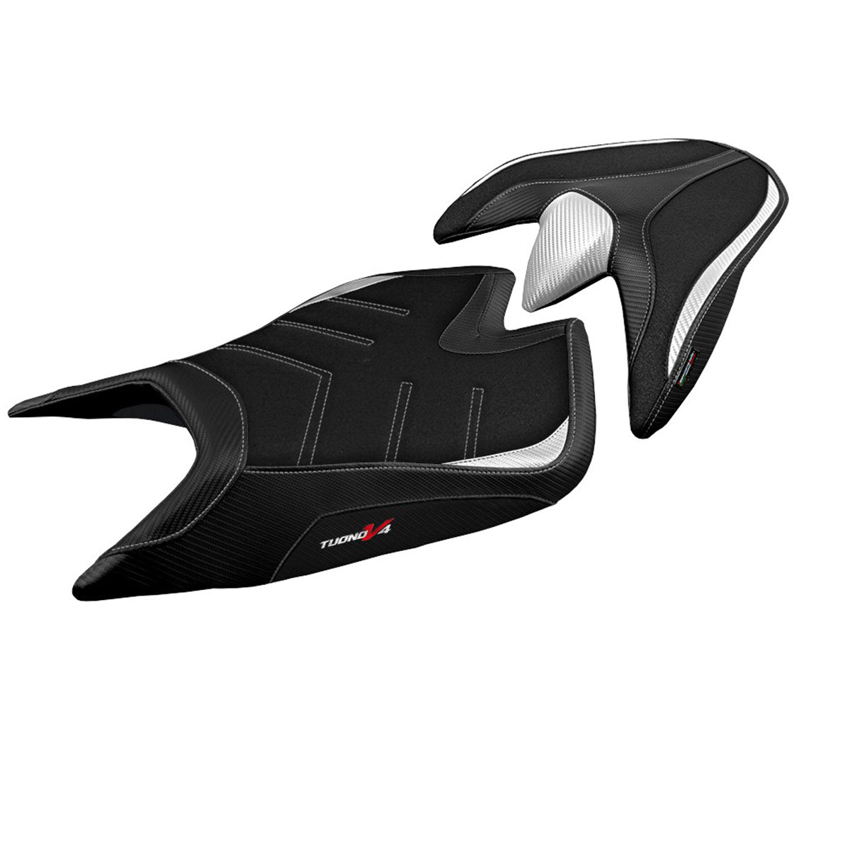 Aprilia Tuono V4 2021-2026 Seat Cover TPZ Italia Ultragrip White Black