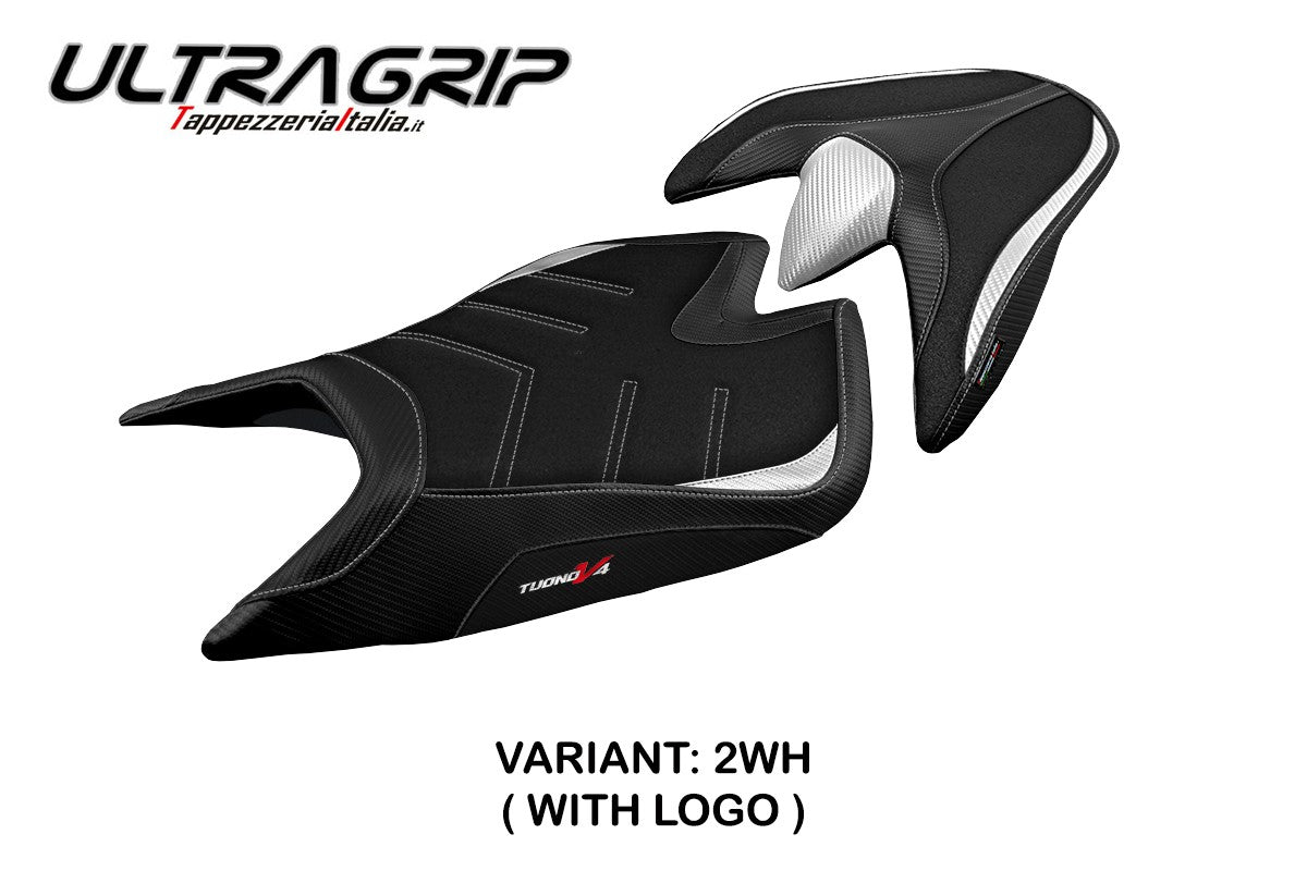 Aprilia Tuono V4 2021-2026 Seat Cover TPZ Italia Ultragrip White Black