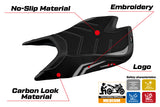Aprilia Tuono V4 Factory 2021-2025 Seat Cover Tappezzeria Italia TPZ Ultragrip in Silver and Black